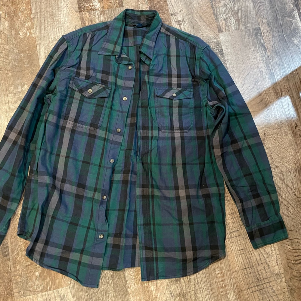 Mens green flannel